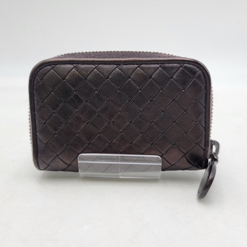 【中古品】【メンズ/レディース】 BOTTEGAVENETA ボッテガヴェネタ INTRECCIATO ZIP AROUND COIN CASE イントレチャート ジップアラウンド コインケース 小銭入れ 財布 181-250404-as-06-izu カラー：ブラウン 万代Net店