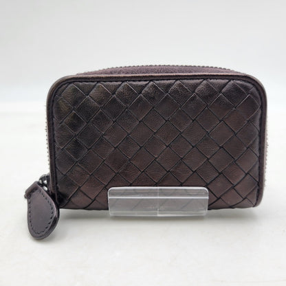 【中古品】【メンズ/レディース】 BOTTEGAVENETA ボッテガヴェネタ INTRECCIATO ZIP AROUND COIN CASE イントレチャート ジップアラウンド コインケース 小銭入れ 財布 181-250404-as-06-izu カラー：ブラウン 万代Net店