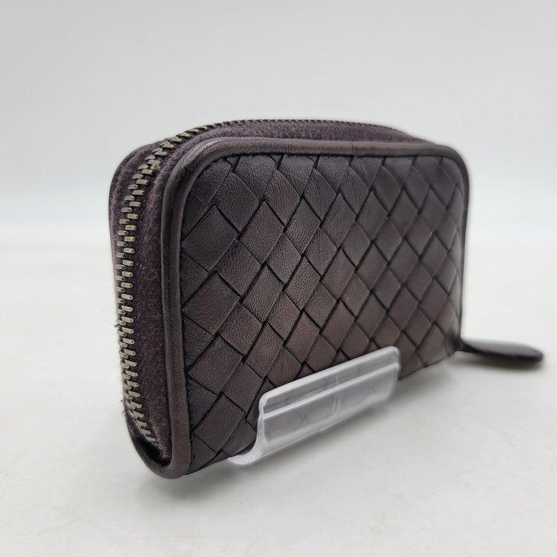 【中古品】【メンズ/レディース】 BOTTEGAVENETA ボッテガヴェネタ INTRECCIATO ZIP AROUND COIN CASE イントレチャート ジップアラウンド コインケース 小銭入れ 財布 181-250404-as-06-izu カラー：ブラウン 万代Net店