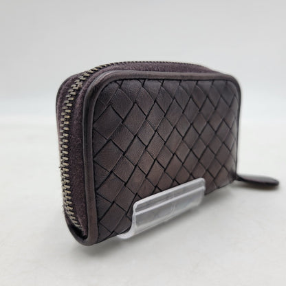 【中古品】【メンズ/レディース】 BOTTEGAVENETA ボッテガヴェネタ INTRECCIATO ZIP AROUND COIN CASE イントレチャート ジップアラウンド コインケース 小銭入れ 財布 181-250404-as-06-izu カラー：ブラウン 万代Net店