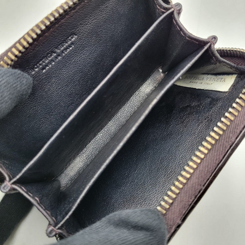 【中古品】【メンズ/レディース】 BOTTEGAVENETA ボッテガヴェネタ INTRECCIATO ZIP AROUND COIN CASE イントレチャート ジップアラウンド コインケース 小銭入れ 財布 181-250404-as-06-izu カラー：ブラウン 万代Net店