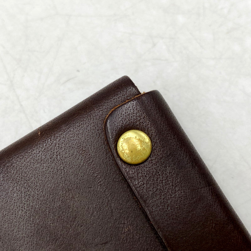 【中古品】【メンズ/レディース】 IL BISONTE イルビゾンテ LEATHER COIN CASE レザーコインケース 小銭入れ 201-250411-as-16-izu カラー：ブラウン 万代Net店