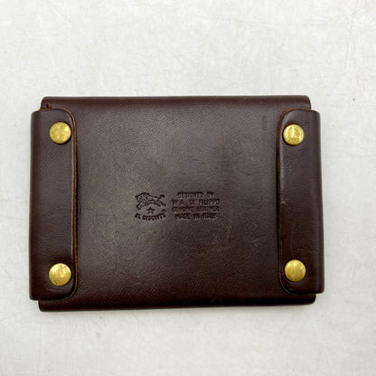 【中古品】【メンズ/レディース】 IL BISONTE イルビゾンテ LEATHER COIN CASE レザーコインケース 小銭入れ 201-250411-as-16-izu カラー：ブラウン 万代Net店