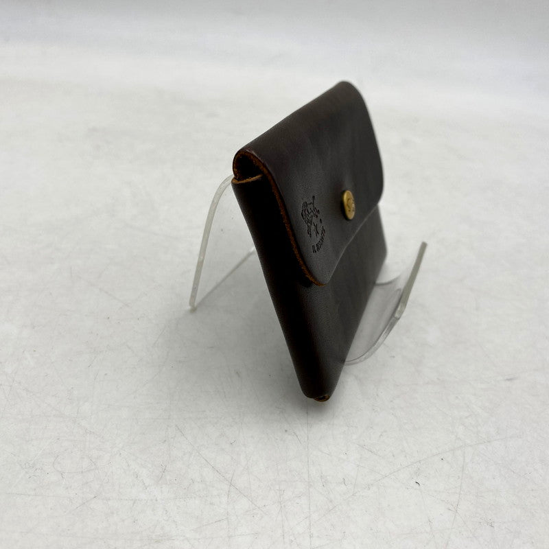 【中古品】【メンズ/レディース】 IL BISONTE イルビゾンテ LEATHER COIN CASE レザーコインケース 小銭入れ 201-250411-as-16-izu カラー：ブラウン 万代Net店