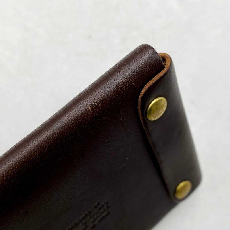 【中古品】【メンズ/レディース】 IL BISONTE イルビゾンテ LEATHER COIN CASE レザーコインケース 小銭入れ 201-250411-as-16-izu カラー：ブラウン 万代Net店