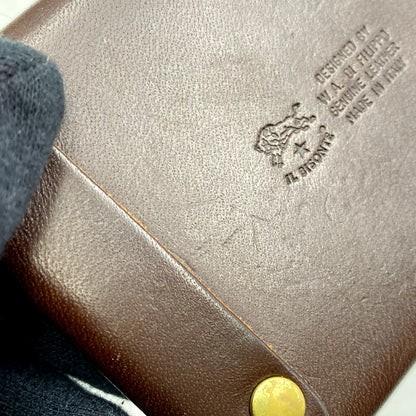 【中古品】【メンズ/レディース】 IL BISONTE イルビゾンテ LEATHER COIN CASE レザーコインケース 小銭入れ 201-250411-as-16-izu カラー：ブラウン 万代Net店