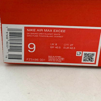 【中古美品】【メンズ】 NIKE ナイキ AIR MAX EXCEE FZ5486-001 エア マックス エクシー スニーカー シューズ 靴 160-250405-as-28-izu サイズ：27cm カラー：DK SMOKE GREY/SUMMIT WHITE 万代Net店