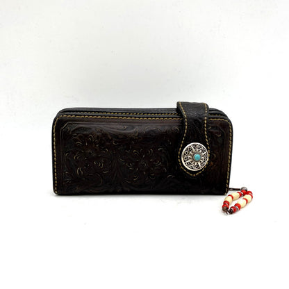 【現状渡し品】【メンズ/レディース】 SAAD サード BIKERS LEATHER WALLET バイカーズ レザー ウォレット 長財布 200-250411-as-19-izu カラー：ブラウン 万代Net店