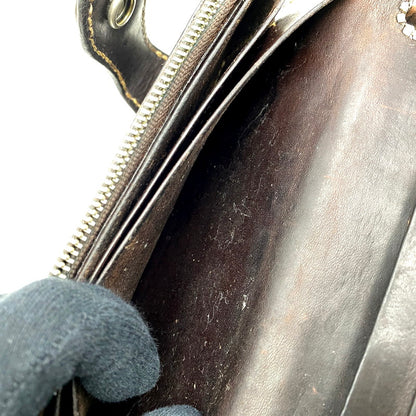 【現状渡し品】【メンズ/レディース】 SAAD サード BIKERS LEATHER WALLET バイカーズ レザー ウォレット 長財布 200-250411-as-19-izu カラー：ブラウン 万代Net店