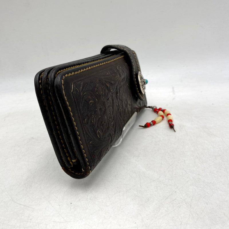 【現状渡し品】【メンズ/レディース】 SAAD サード BIKERS LEATHER WALLET バイカーズ レザー ウォレット 長財布 200-250411-as-19-izu カラー：ブラウン 万代Net店