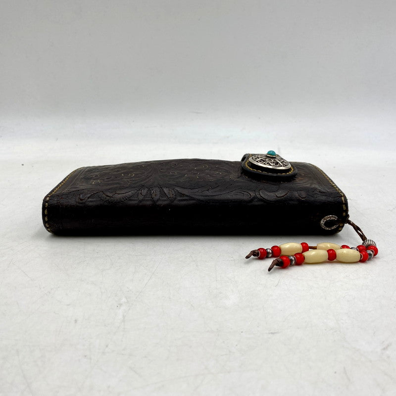 【現状渡し品】【メンズ/レディース】 SAAD サード BIKERS LEATHER WALLET バイカーズ レザー ウォレット 長財布 200-250411-as-19-izu カラー：ブラウン 万代Net店