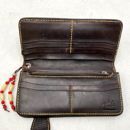 【現状渡し品】【メンズ/レディース】 SAAD サード BIKERS LEATHER WALLET バイカーズ レザー ウォレット 長財布 200-250411-as-19-izu カラー：ブラウン 万代Net店