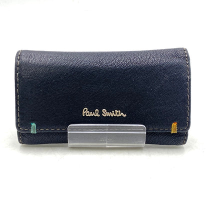 【中古品】【メンズ/レディース】 Paul Smith ポール・スミス GOAT SKIN KEY CASE ゴートスキン キーケース 4連 小物 201-250415-as-12-izu カラー：ブラック 万代Net店