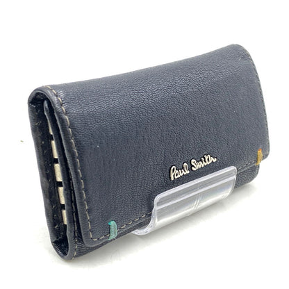 【中古品】【メンズ/レディース】 Paul Smith ポール・スミス GOAT SKIN KEY CASE ゴートスキン キーケース 4連 小物 201-250415-as-12-izu カラー：ブラック 万代Net店