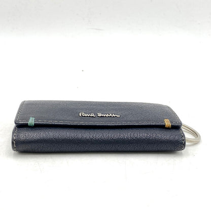 【中古品】【メンズ/レディース】 Paul Smith ポール・スミス GOAT SKIN KEY CASE ゴートスキン キーケース 4連 小物 201-250415-as-12-izu カラー：ブラック 万代Net店