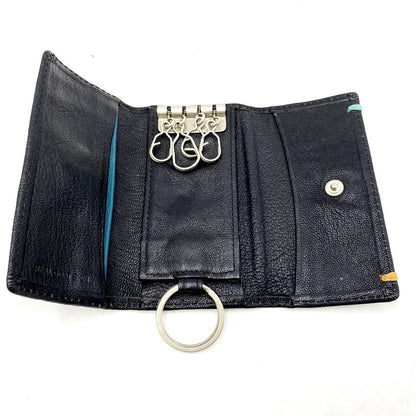 【中古品】【メンズ/レディース】 Paul Smith ポール・スミス GOAT SKIN KEY CASE ゴートスキン キーケース 4連 小物 201-250415-as-12-izu カラー：ブラック 万代Net店
