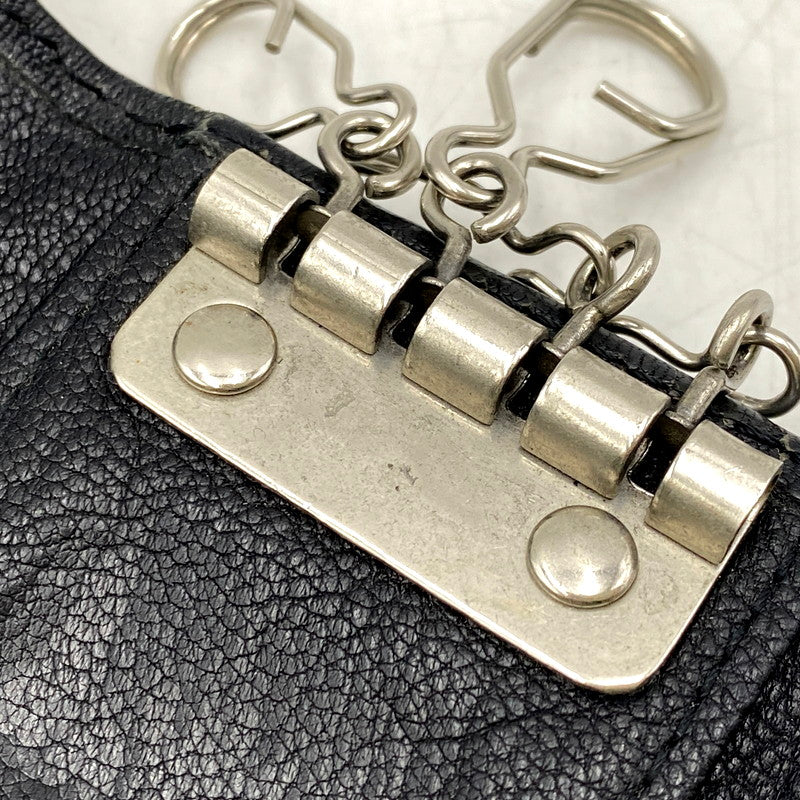 【中古品】【メンズ/レディース】 Paul Smith ポール・スミス GOAT SKIN KEY CASE ゴートスキン キーケース 4連 小物 201-250415-as-12-izu カラー：ブラック 万代Net店