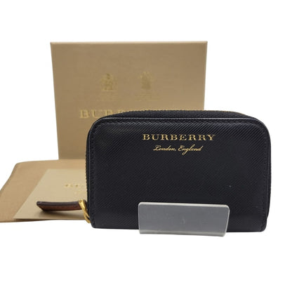 【中古品】【メンズ/レディース】 BURBERRY バーバリー LEATHER COIN PURSE レザーコインケース 財布 サイフ ウォレット 181-250408-ay-22-izu カラー：ブラック 万代Net店