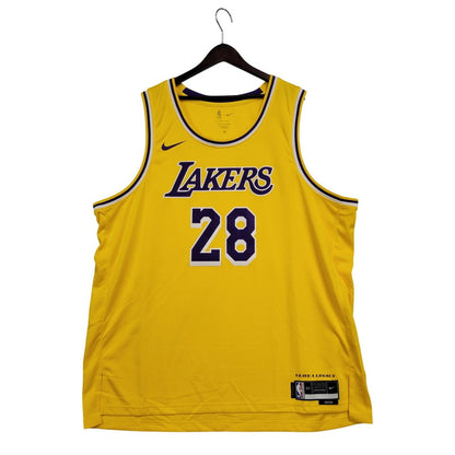 【中古品】【メンズ】 NIKE ナイキ LOS ANGELES LAKERS ICON EDITION SWINGMAN JERSEY DN2009-732 ロサンゼルス レイカーズ アイコン エディション スウィングマン ジャージー トップス 148-250413-as-31-izu サイズ：3XL カラー：イエロー 万代Net店