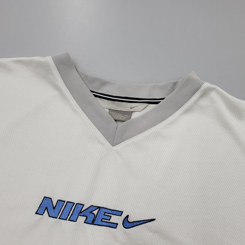 【中古品】【メンズ】 NIKE ナイキ LOGO EMBROIDERY SHORT SLEEVE SHIRT ロゴ エンブロイダリー ショートスリーブ シャツ 半袖 トップス 146-250413-as-28-izu サイズ：3XL カラー：ホワイト 万代Net店