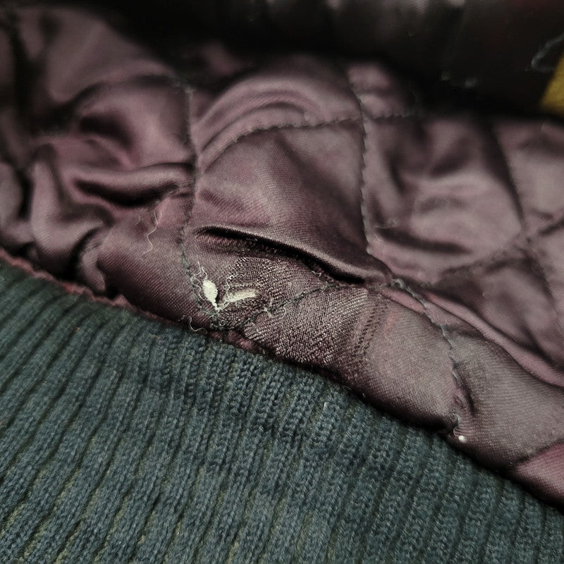 【現状渡し品】【メンズ】 USED HOLLYWOOD MOVE VERSITY JACKET ユーズド バーシティジャケット スタジャン 袖レザー ロゴ 刺繍 アウター 146-250408-ay-02-izu サイズ：F カラー：ブラウン×ブラック 万代Net店