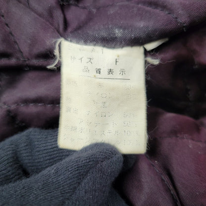 【現状渡し品】【メンズ】 USED HOLLYWOOD MOVE VERSITY JACKET ユーズド バーシティジャケット スタジャン 袖レザー ロゴ 刺繍 アウター 146-250408-ay-02-izu サイズ：F カラー：ブラウン×ブラック 万代Net店