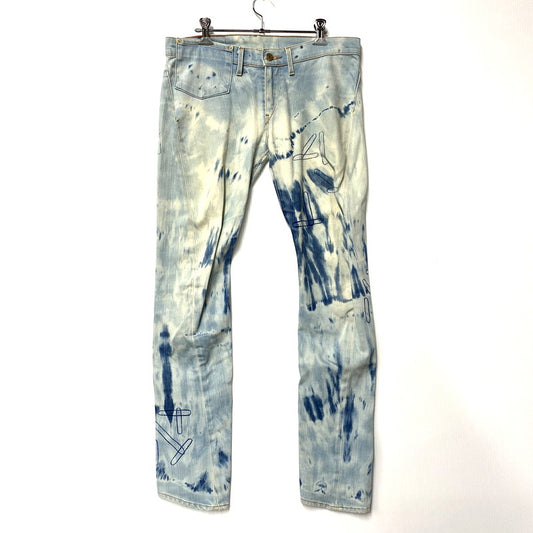 【中古品】【メンズ】 CAPSULE BLEACH DENIM PANTS カプセル ブリーチ デニムパンツ ジーンズ ボトムス 157-250412-as-11-izu サイズ：28×30 カラー：ライトインディゴ 万代Net店