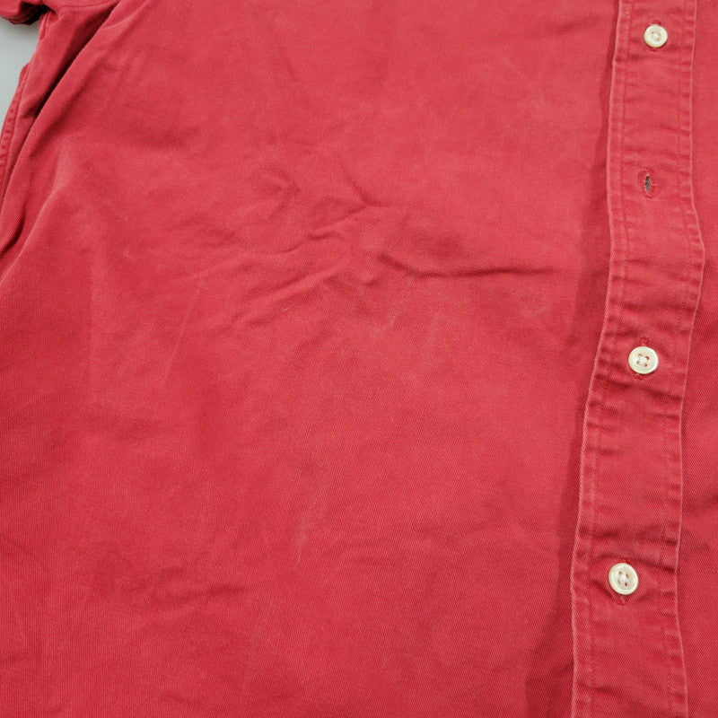 【中古品】【メンズ】 RALPH LAUREN ラルフローレン BLAKE LS BD SHIRT ロングスリーブ ボタンダウン シャツ 長袖 トップス 146-250413-as-34-izu サイズ：M カラー：レッド 万代Net店