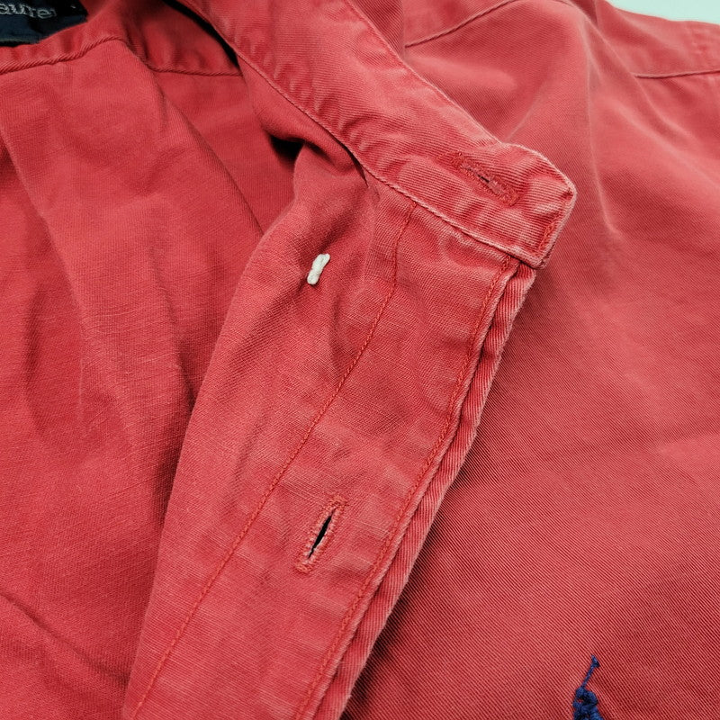 【中古品】【メンズ】 RALPH LAUREN ラルフローレン BLAKE LS BD SHIRT ロングスリーブ ボタンダウン シャツ 長袖 トップス 146-250413-as-34-izu サイズ：M カラー：レッド 万代Net店