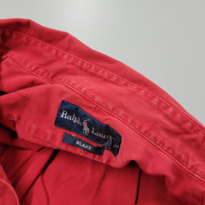 【中古品】【メンズ】 RALPH LAUREN ラルフローレン BLAKE LS BD SHIRT ロングスリーブ ボタンダウン シャツ 長袖 トップス 146-250413-as-34-izu サイズ：M カラー：レッド 万代Net店