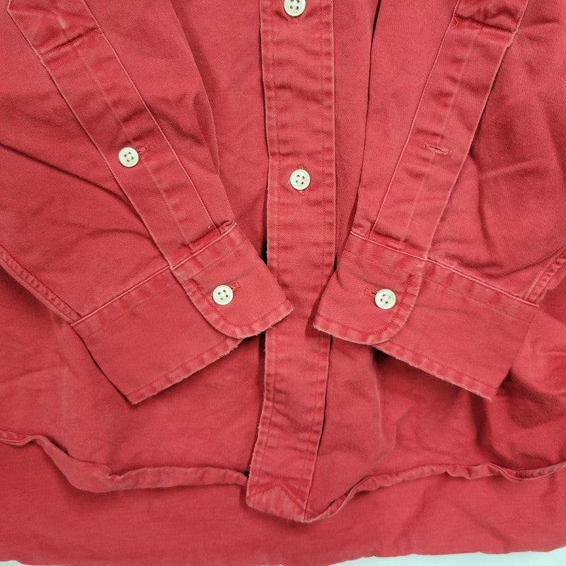 【中古品】【メンズ】 RALPH LAUREN ラルフローレン BLAKE LS BD SHIRT ロングスリーブ ボタンダウン シャツ 長袖 トップス 146-250413-as-34-izu サイズ：M カラー：レッド 万代Net店