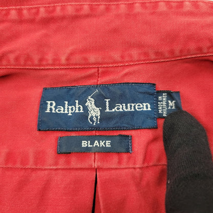 【中古品】【メンズ】 RALPH LAUREN ラルフローレン BLAKE LS BD SHIRT ロングスリーブ ボタンダウン シャツ 長袖 トップス 146-250413-as-34-izu サイズ：M カラー：レッド 万代Net店
