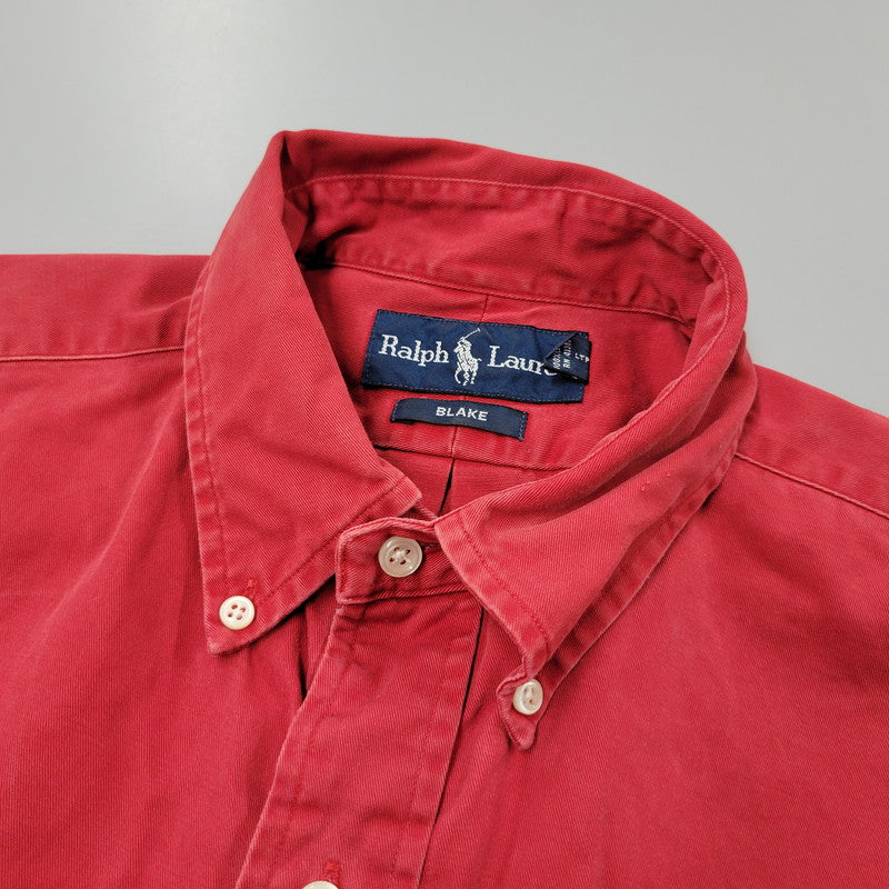 【中古品】【メンズ】 RALPH LAUREN ラルフローレン BLAKE LS BD SHIRT ロングスリーブ ボタンダウン シャツ 長袖 トップス 146-250413-as-34-izu サイズ：M カラー：レッド 万代Net店