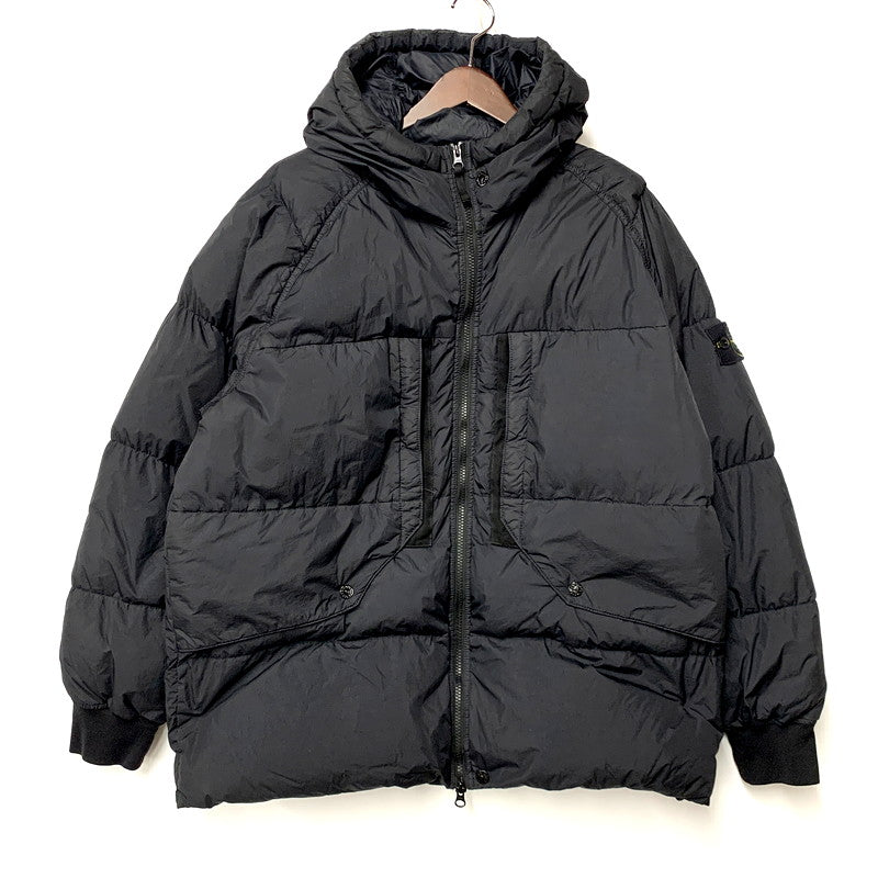 【中古品】【メンズ】 GARMENT DYED CRINKLE REPS RECYCLED NYLON DOWN JACKET 791540723 ガーメント ダイ クリンクル レップス リサイクルド ナイロン ダウンジャケット 141-250410-as-06-izu サイズ：XL カラー：ブラック 万代Net店