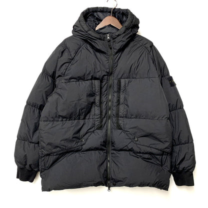 【中古品】【メンズ】 GARMENT DYED CRINKLE REPS RECYCLED NYLON DOWN JACKET 791540723 ガーメント ダイ クリンクル レップス リサイクルド ナイロン ダウンジャケット 141-250410-as-06-izu サイズ：XL カラー：ブラック 万代Net店