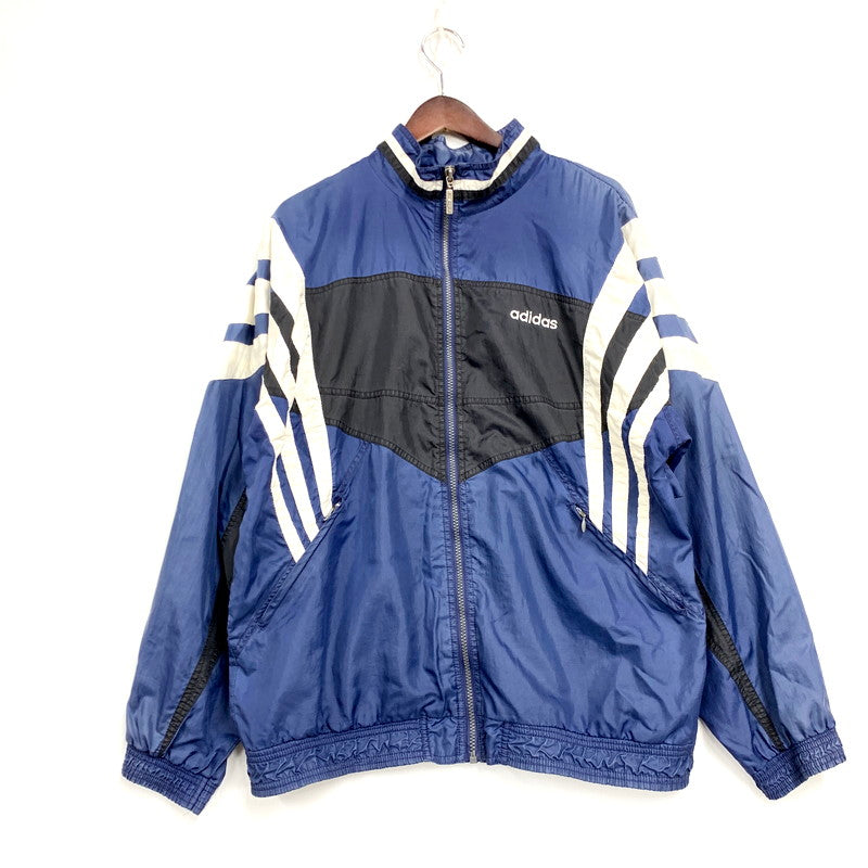 【現状渡し品】【メンズ】 adidas アディダス NYLON JACKET ナイロンジャケット 万国旗タグ アウター 146-250415-as-19-izu サイズ：M カラー：ネイビー系 万代Net店