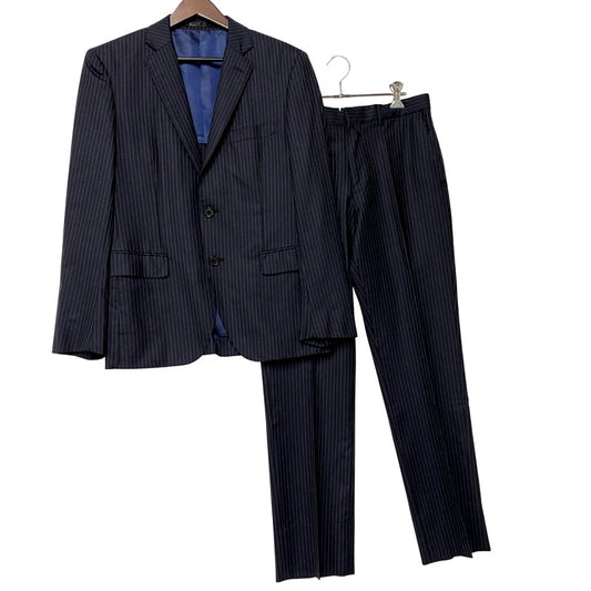 【中古品】【メンズ】 nano universe ナノユニバース STRIPE SUIT SETUP NUD21JK076ST ストライプ スーツ セットアップ 147-250417-as-01-izu サイズ：46 カラー：ネイビー 万代Net店