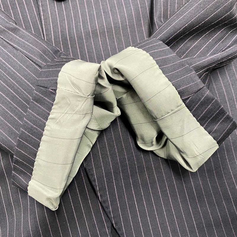 【中古品】【メンズ】 nano universe ナノユニバース STRIPE SUIT SETUP NUD21JK076ST ストライプ スーツ セットアップ 147-250417-as-01-izu サイズ：46 カラー：ネイビー 万代Net店