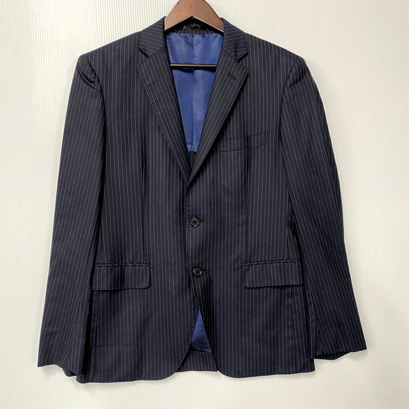 【中古品】【メンズ】 nano universe ナノユニバース STRIPE SUIT SETUP NUD21JK076ST ストライプ スーツ セットアップ 147-250417-as-01-izu サイズ：46 カラー：ネイビー 万代Net店