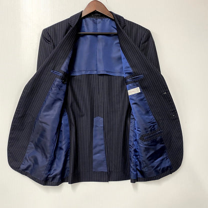【中古品】【メンズ】 nano universe ナノユニバース STRIPE SUIT SETUP NUD21JK076ST ストライプ スーツ セットアップ 147-250417-as-01-izu サイズ：46 カラー：ネイビー 万代Net店