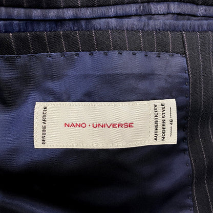 【中古品】【メンズ】 nano universe ナノユニバース STRIPE SUIT SETUP NUD21JK076ST ストライプ スーツ セットアップ 147-250417-as-01-izu サイズ：46 カラー：ネイビー 万代Net店