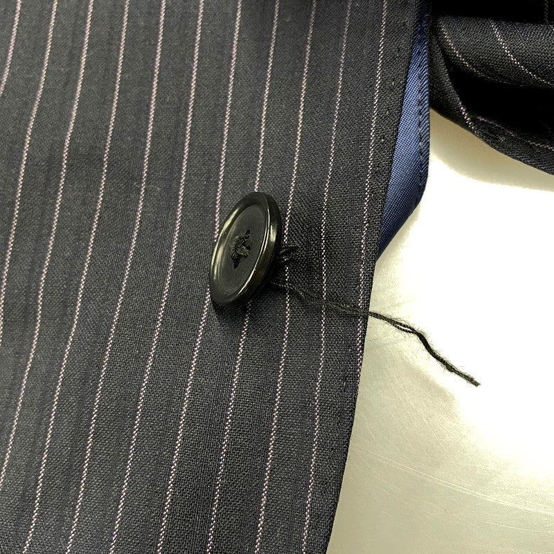 【中古品】【メンズ】 nano universe ナノユニバース STRIPE SUIT SETUP NUD21JK076ST ストライプ スーツ セットアップ 147-250417-as-01-izu サイズ：46 カラー：ネイビー 万代Net店