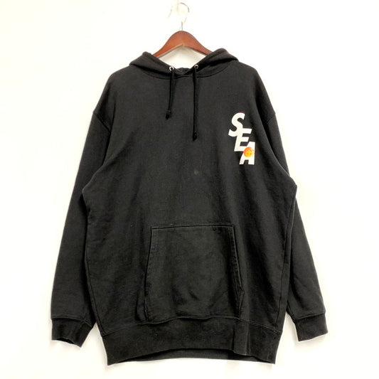 【中古品】【メンズ】 WIND AND SEA ウィンダンシー × DRAGON BALL ドラゴンボール GOKU BIG PRINT HOODIE WDS-C-DB-23-Q1-09 ビッグ プリント フーディー パーカー 長袖 トップス 142-250412-as-16-izu サイズ：XL カラー：ブラック 万代Net店