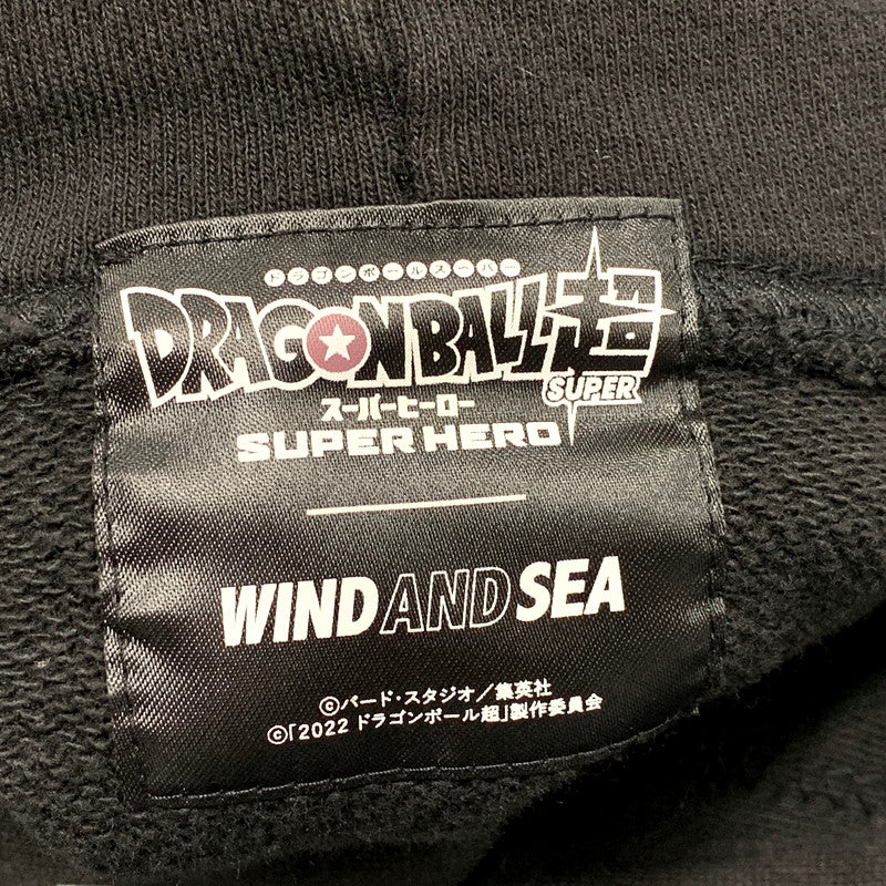 【中古品】【メンズ】 WIND AND SEA ウィンダンシー × DRAGON BALL ドラゴンボール GOKU BIG PRINT HOODIE WDS-C-DB-23-Q1-09 ビッグ プリント フーディー パーカー 長袖 トップス 142-250412-as-16-izu サイズ：XL カラー：ブラック 万代Net店