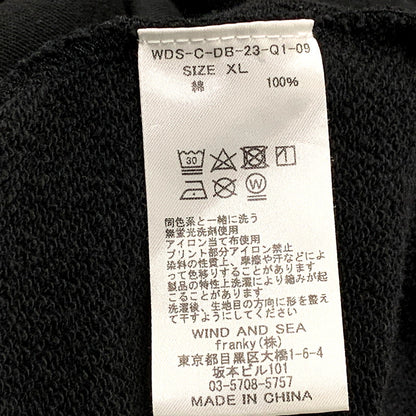【中古品】【メンズ】 WIND AND SEA ウィンダンシー × DRAGON BALL ドラゴンボール GOKU BIG PRINT HOODIE WDS-C-DB-23-Q1-09 ビッグ プリント フーディー パーカー 長袖 トップス 142-250412-as-16-izu サイズ：XL カラー：ブラック 万代Net店