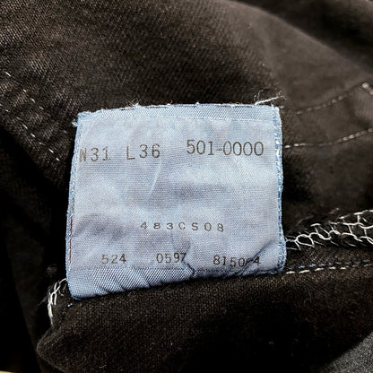 【中古品】【メンズ】 501 BLACK DENIM PANTS 501-0000 ブラックデニムパンツ 刻印524 サークルRタグ USA製 ボトムス 157-250415-as-35-izu サイズ：31×36 カラー：ブラック 万代Net店