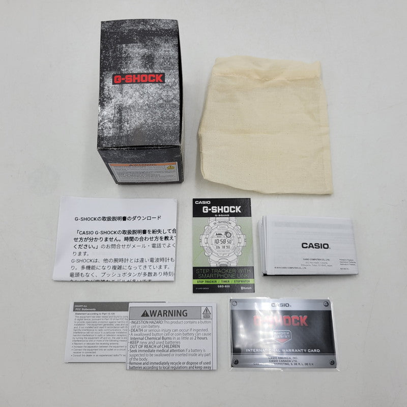【中古美品】【メンズ/レディース】 G-SHOCK ジーショック GBD-800UC-5 腕時計 199-260527-as-09-izu サイズ：54.1 × 48.6 × 15.5 mm カラー：ベージュ系 万代Net店