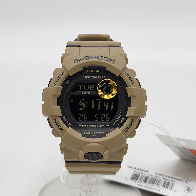 【中古美品】【メンズ/レディース】 G-SHOCK ジーショック GBD-800UC-5 腕時計 199-260527-as-09-izu サイズ：54.1 × 48.6 × 15.5 mm カラー：ベージュ系 万代Net店