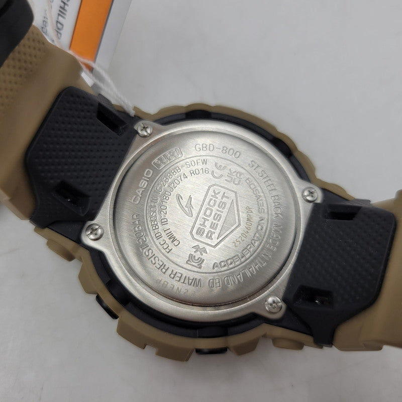 【中古美品】【メンズ/レディース】 G-SHOCK ジーショック GBD-800UC-5 腕時計 199-260527-as-09-izu サイズ：54.1 × 48.6 × 15.5 mm カラー：ベージュ系 万代Net店