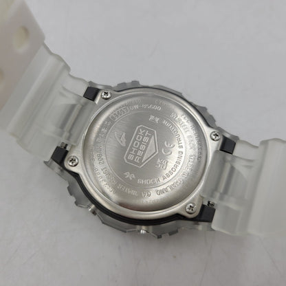 【中古美品】【メンズ/レディース】 G-SHOCK ジーショック DW-B5600G-7 腕時計 199-260527-as-06-izu サイズ：48.9 × 42.8 × 13.4 mm カラー：クリア×ホワイト 万代Net店